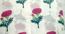 Flower Hand Block Printed Fabric