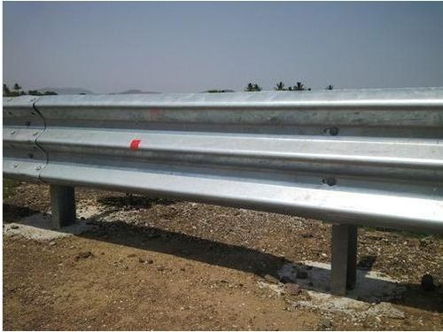 Three Beam Single Sided MS Crash Barrier