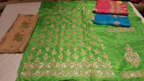 Designer Green Embroidered Suit