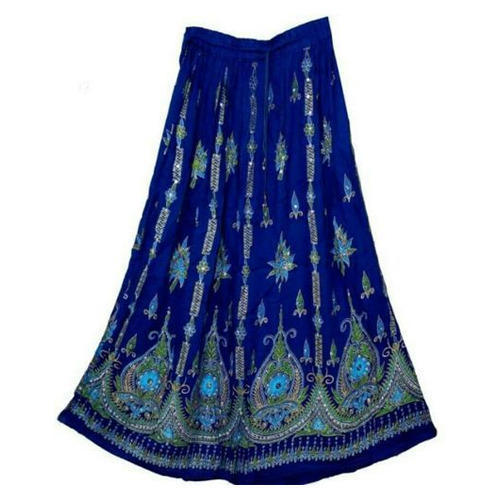 Summer Blue Color Ladies Designer Skirt