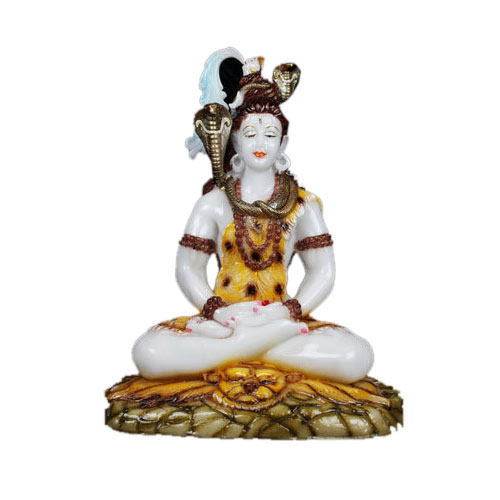 जटिल कलाकृति पॉलीमार्बल शिव प्रतिमा