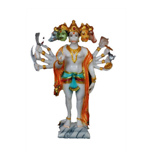 Hygienic Polymarble Panchmukhi Hanuman Ji Statue