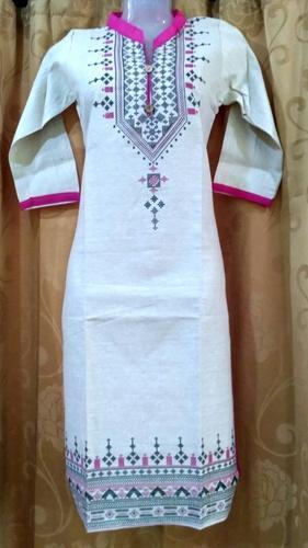 Dry Cleaning Cotton Khadi Kurties For Women