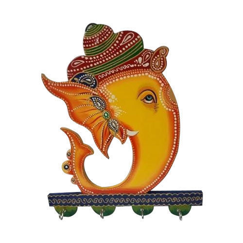 Wood Ganesha Wooden Key Holder