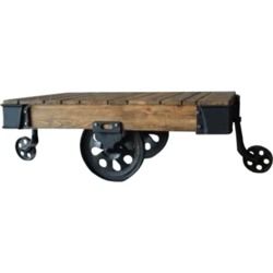 Wooden Industrial Trolley 