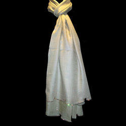 White Silk Wool (Scarves) Ladies Scarves