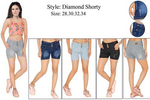 Comfort Ladies Jeans Shorts Chemical Drug