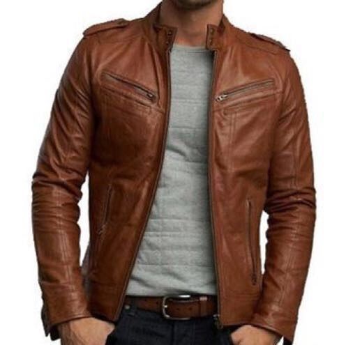 Woolen Mens Full Sleeves Brown Jackets