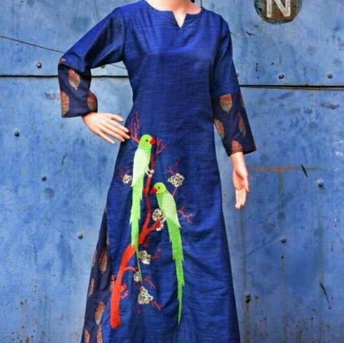 Washable Ladies Designer Long Cotton Kurti