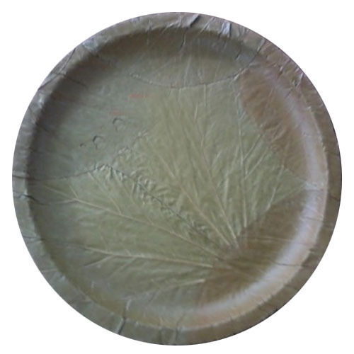 Areca Leaf Plates With White, Black, Cream Color