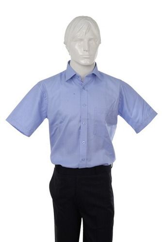 Blue And Black Cotton Staff Male Uniform