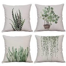 Printed White Pillow Cover