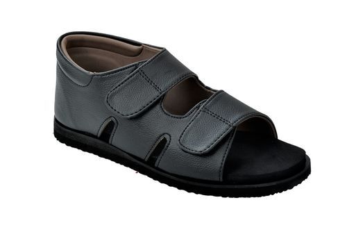 Black Leather Diabetic Footwear