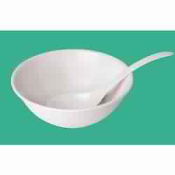 White Ceramic Bowl With Spoon