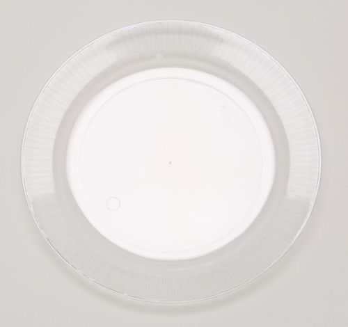 White Disposable Plastic Snack Plate 6.5/166 Mm