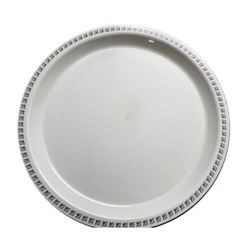 White Round Plastic Plate