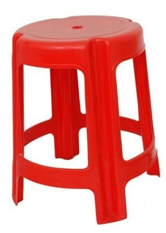 High Strength Red Plastic Stool