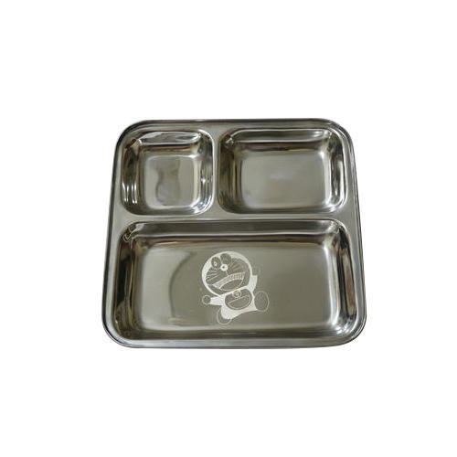3 In 1 Laser Stainless Steel Thali