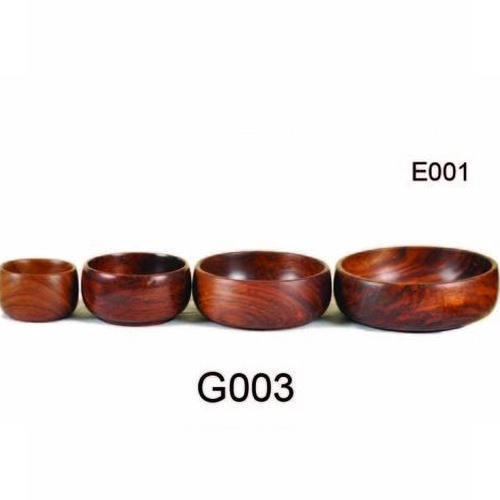 Brown Wooden Bowl Set