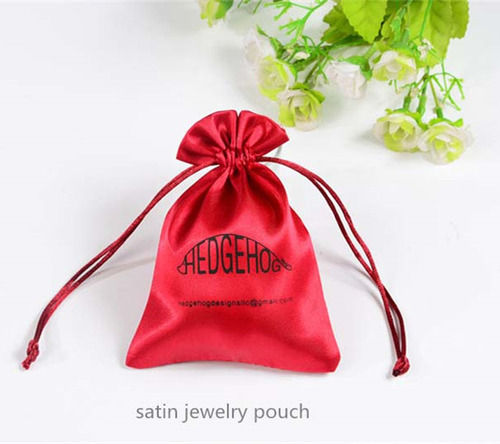 Wine Color Or Customized As Your Request Different Sizes Satin Jewelry Bag