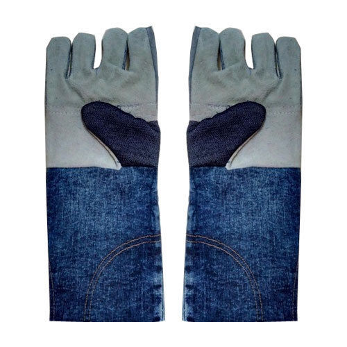 Full Finger Jeans Fabric Safety Gloves