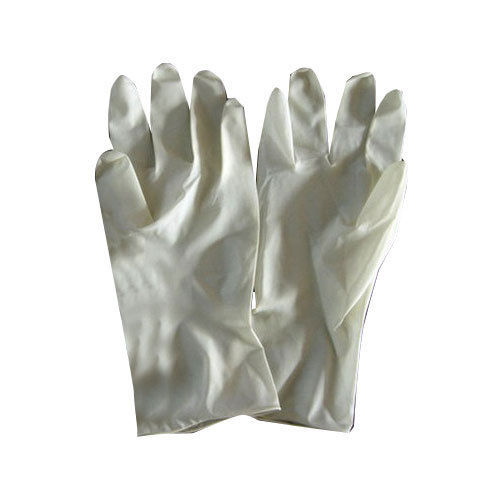 White Sterile Surgical Gloves - Latex Material, Plain Pattern, Powder Free | Medical Grade, Unisex Design, Sterilized for Safe Use