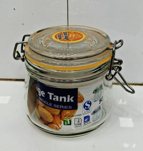 Transparent Lock Glass Jar