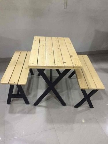 Pine Wood Table And Benches