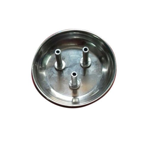 Silver Stainless Steel Pooja Thali Cum Agarbatti Stand