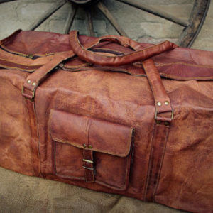 Fine Finish Leather Duffel Bag