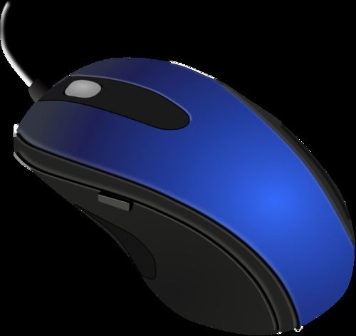 Black and Blue USB Computer Mouse