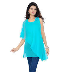 Dresses Sleeveless Sky Blue Tops