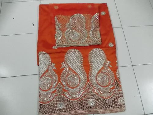 Desire Silk Fabric With Net Blouse Design Type: Hand Building