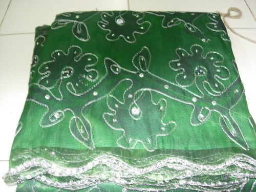 Tissue Silk Green Fabric