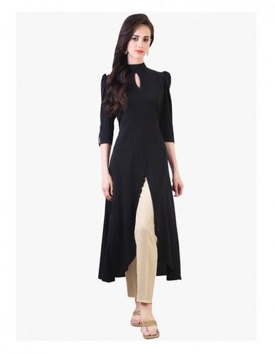 Washable Full Sleeve Pakistani Black Kurti