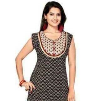 Breathable Ladies Colored Printed Kurtis