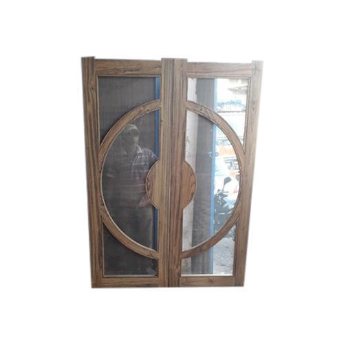 Light Brown Pure Wooden Fancy Door