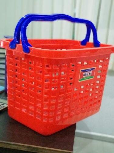 Red Plastic Buckets For Supermarket Store