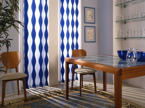 Coloured Wavy Vertical Blinds