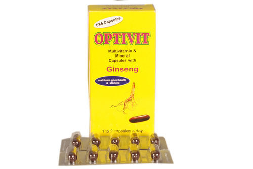 Multivitamin And Mineral Capsule With Ginseng