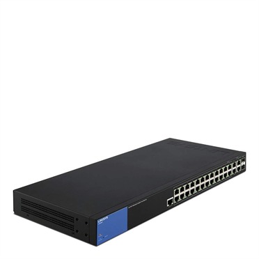 Linksys Business LGS528P 24-Port Gigabit PoE+ (192W) Managed Switch + 2x Gigabit Ethernet + 2x Gigabit SFP/RJ45 Combo Ports