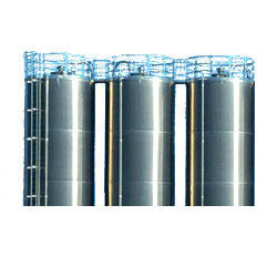 Silver Plastic Raw Material Storage Silos