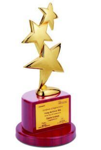 Designer Star Gold Trophy