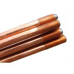 Copper Bonded Earthing Rods - Copper Material, Customized Size, Brown Color | Corrosion Resistant, Superior Copper Bonding