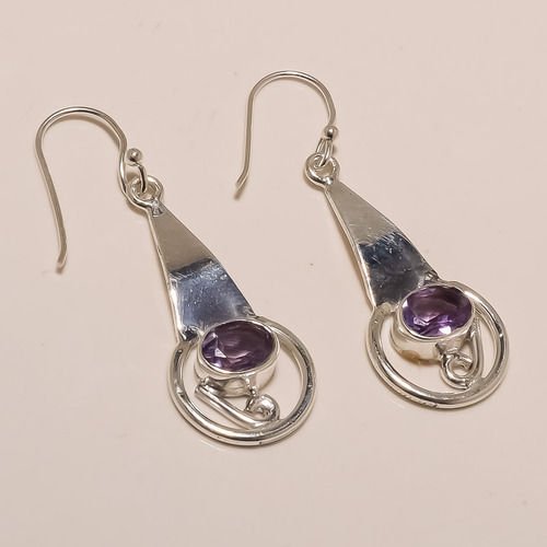 Sterling Silver Amethyst Earring