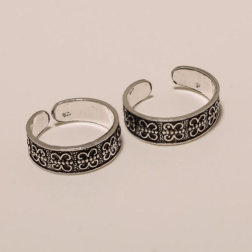 Sterling Silver Fine Oxidized Toe Ring 3.08