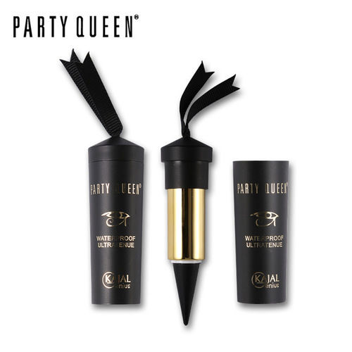 Party Queen Eye Enhancing Black Kajal Eyeliner Stick [Solid Thick Eyeliner Gel Makeup Smooth Waterproof Natural Smoky Eyes Liner]