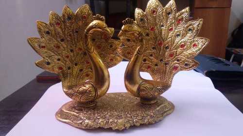 Home Decor Peacock Pair Statue