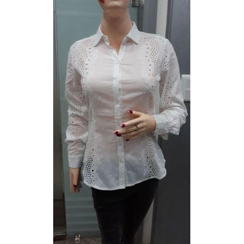 Ladies Full Sleeve White Shirt