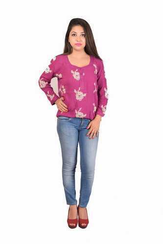 Ladies Printed Cotton Shirt